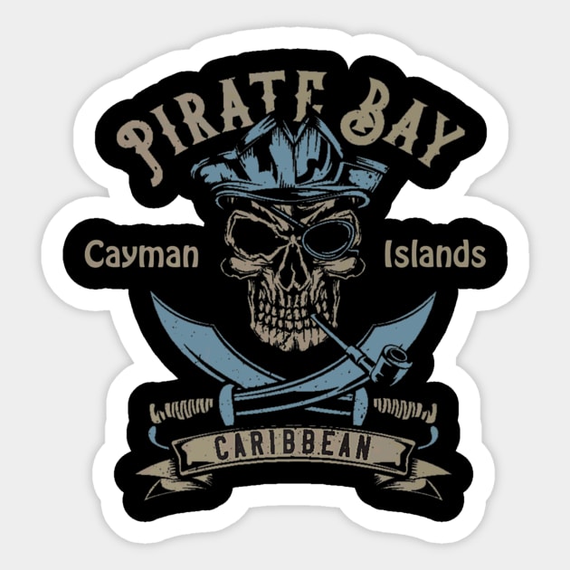 Pirate Bay Skull Design Sticker by Burton Halloween